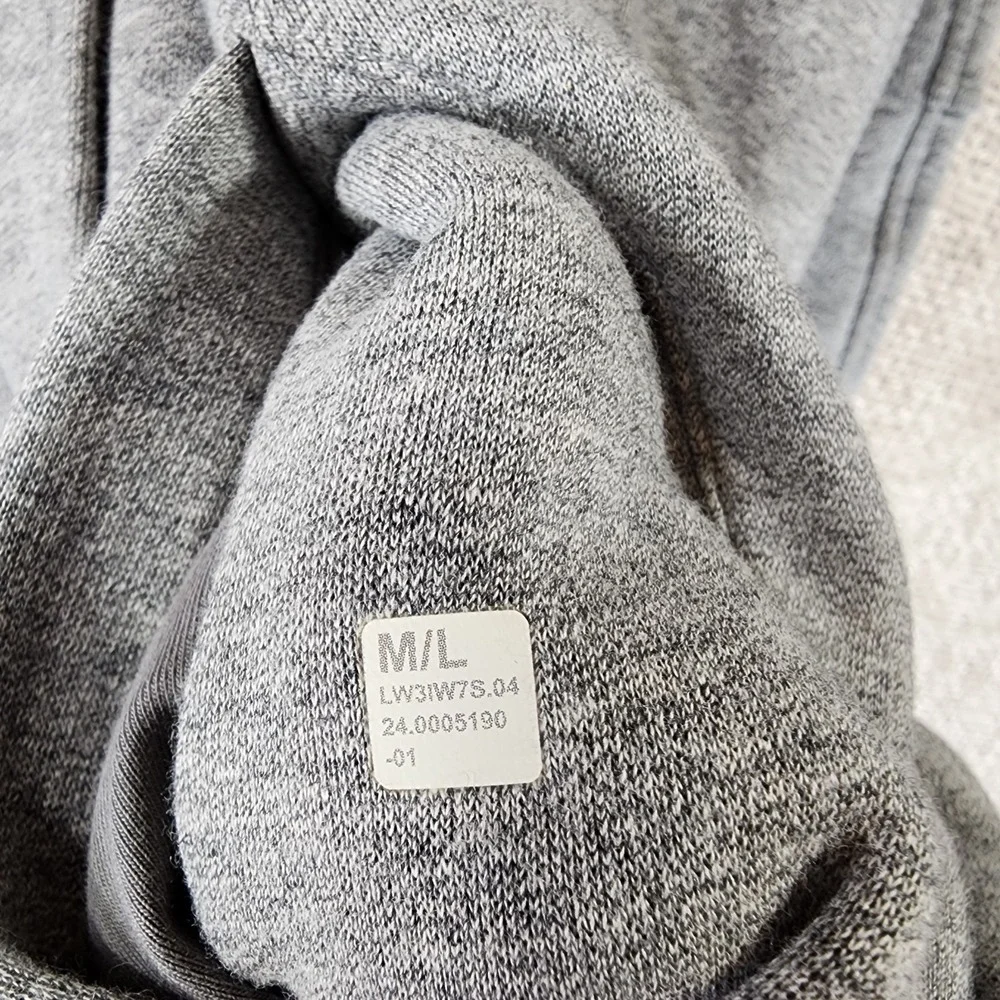Lululemon Scuba Oversized Varsity Jacket Womens M/L Heathered Grey Plush Lining